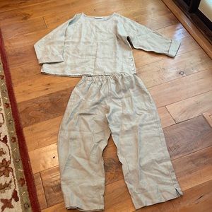 Bryn Walker Two Piece Linen Set Size Small Natural Color